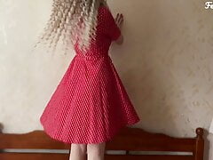 White ass in a red dress loves anal. FeralBerryy