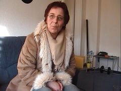 A horny German granny pleasing a cock with her pussy and mouth in POV